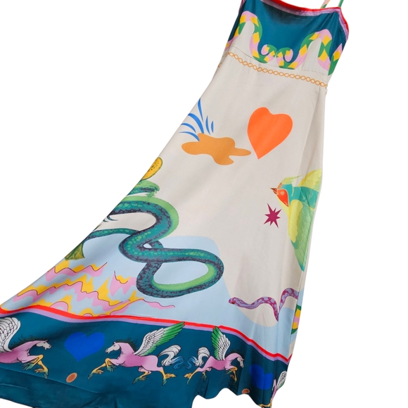 NWT - Dalia Macphee- Maxi Dress with Flowing Silhouette - Small - Picture 4 of 14